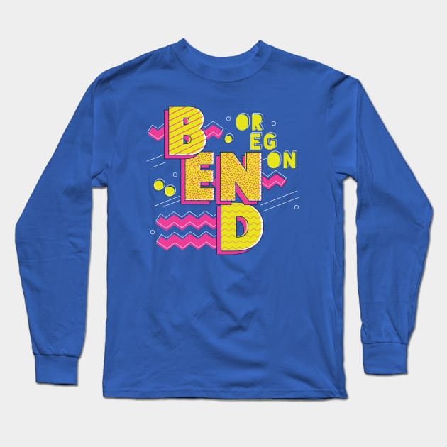 Retro 90s Bend, Oregon Long Sleeve T-Shirt by SLAG_Creative